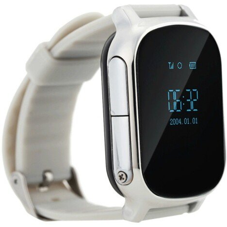 Ceas Smartwatch cu GPS Copii si Adulti iUni Kid58, Telefon incorporat, LBS, Wi-Fi, Silver